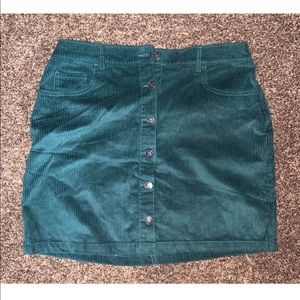 Hollister Corduroy Green Skirt